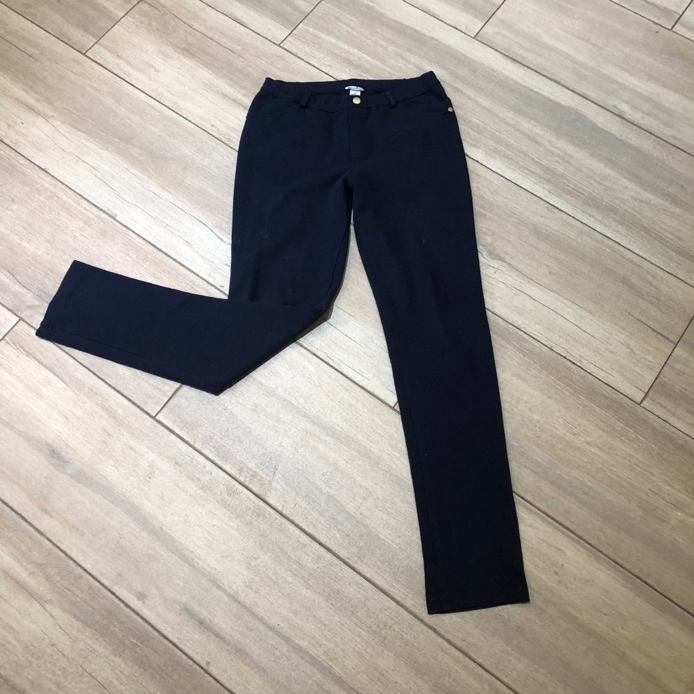 Girls Navy Blue Hartstrings Skinny Jeggings